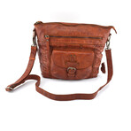 Vintage Messenger Bag // Cognac