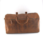 Leather Duffel Bag + Weekend Luggage Bag // Brown