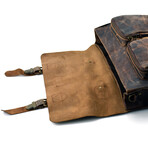 Buffalo Leather Briefcase // 15" // Vintage Brown