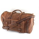 Leather Duffel Bag + Weekend Luggage Bag // Brown