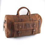 Leather Duffel Bag + Weekend Luggage Bag // Brown