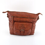 Vintage Messenger Bag // Cognac