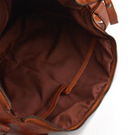 Vintage Messenger Bag // Cognac