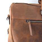 Leather Duffel Bag + Weekend Luggage Bag // Brown