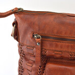 Vintage Messenger Bag // Cognac