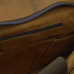 Full Grain Leather Messenger Bag // 15"// Tan