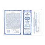 Ford International Capital Corp. Bond Certificate // $1,000 // Blue // 1980s