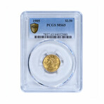 1905 $2.5 Liberty Head Gold Piece // PCGS Certified MS65 // Wood Presentation Box