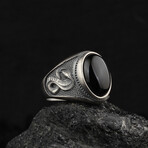 Snake Ring with Onyx (9)
