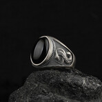 Snake Ring with Onyx (5)