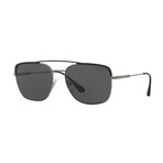 Men's Conceptual Square Sunglasses // Black + Gunmetal + Gray