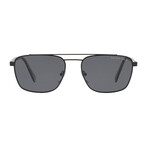 Men's Pilot Polarized Sunglasses // Black + Gray