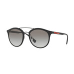 Men's Linea Rossa Oval Sunglasses // Black + Gray
