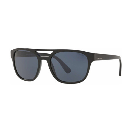 Men's Heritage Square Sunglasses // Black + Blue