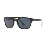 Men's Heritage Square Sunglasses // Black + Blue