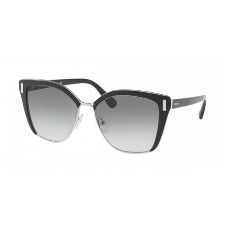 Women's Catwalk Square Sunglasses // Black + Silver + Gray