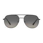 Men's Conceptual Aviator Polarized Sunglasses // Matte Black + Gray