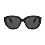 Women's Oval Sunglasses // Black + Dark Gray