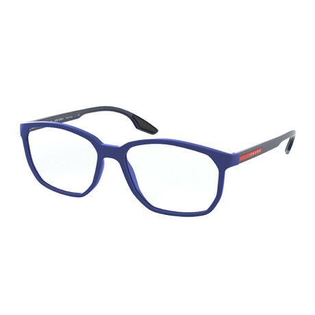 Men's Linea Rossa Irregular Shaped Optical Frames // Matte Blue
