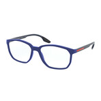 Men's Linea Rossa Irregular Shaped Optical Frames // Matte Blue