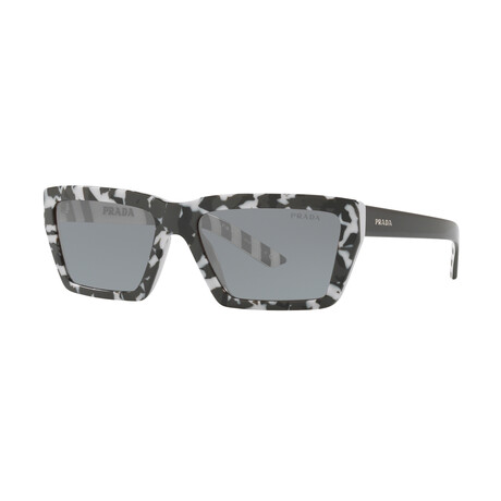 Women's Irregular Shaped Sunglasses // Camouflage Black + Gray