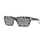 Women's Irregular Shaped Sunglasses // Camouflage Black + Gray