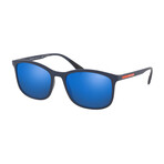 Men's Linea Rossa Lifestyle Rectangle Sunglasses // Blue