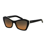 Women's Butterfly Sunglasses // Black + Ivory + Orange + Light Gray