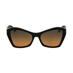 Women's Butterfly Sunglasses // Black + Ivory + Orange + Light Gray