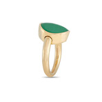 Vhernier // Giotto 18K Yellow Gold + Green Quartz Ring // Ring Size: 6.5 // Estate