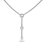 Di Modolo // 18K White Gold Diamond Circle Necklace // 17.5" // Estate