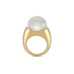 Mauboussin // 18K Yellow Gold Diamond + Crystal Ring // Ring Size: 5 // Estate