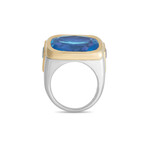 Marina B. // 18K Yellow Gold + 18k White Gold Amethyst + Topaz Ring // Ring Size: 6.75 // Estate