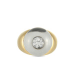 Mauboussin // 18K Yellow Gold Diamond + Crystal Ring // Ring Size: 5 // Estate