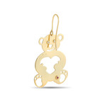 Roberto Coin // 18K Yellow Gold Teddy Bear Dangle Earrings I // Estate