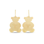 Roberto Coin // 18K Yellow Gold Teddy Bear Dangle Earrings // Estate
