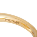 Vhernier // Giotto 18K Yellow Gold + Sugilite Quartz Ring // Ring Size: 6.5 // Estate