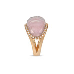 Stephen Webster // 18K Yellow Gold Diamond + Crystal Haze Kunzite Ring // Ring Size: 6.5 // Estate