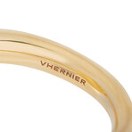Vhernier // Giotto 18K Yellow Gold + Green Quartz Ring // Ring Size: 6.5 // Estate