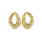 Craig Drake // 18K Yellow Gold Diamond Earrings // Estate