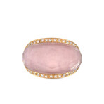 Stephen Webster // 18K Yellow Gold Diamond + Crystal Haze Kunzite Ring // Ring Size: 6.5 // Estate