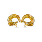 Craig Drake // 18K Yellow Gold Diamond Earrings // Estate