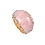 Stephen Webster // 18K Yellow Gold Diamond + Crystal Haze Kunzite Ring // Ring Size: 6.5 // Estate