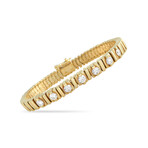 Jose Hess // 14K Yellow Gold Diamond Bracelet // 7" // Estate