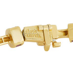 Charles Krypell // 18K Yellow Gold Diamond + Ruby Bracelet // 7" // Estate