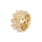 Fred Of Paris // Une Ile D’or 18K Yellow Gold Diamond Band Ring // Ring Size: 5.75 // New