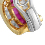 Faraone Mennella // 18K Yellow Gold Diamond + Ruby Clip-On Earrings // Estate