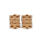 Roberto Coin // Appassionata 18K Rose Gold Diamond Earrings // Estate