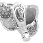 Fred of Paris // Une Ile D'or 18K White Gold Diamond Earrings // New