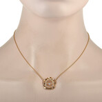 Piaget // 18K Rose Gold Diamond Rose Pendant Necklace // 16" // Estate